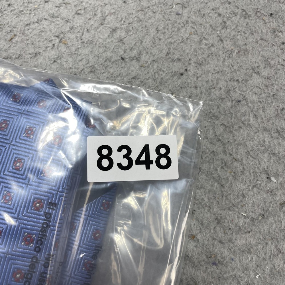 Brooks Brothers Tie Mens One Size‎ Blue Geometric Classic Width Silk Necktie - Picture 7 of 7